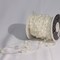 The Ribbon People Ivory Narrow Organdy Contemporary Craft Ribbon with Pearls 9.5mm x 27 Yards
